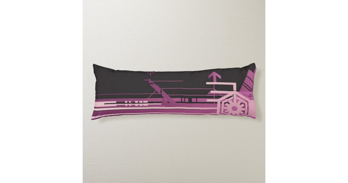 Technical halftone pattern body pillow Zazzle