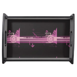 Technical halftone pattern serving tray