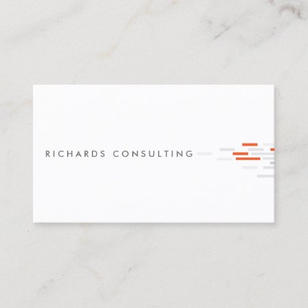Technical Pattern In White, Gray, Orange Business Card