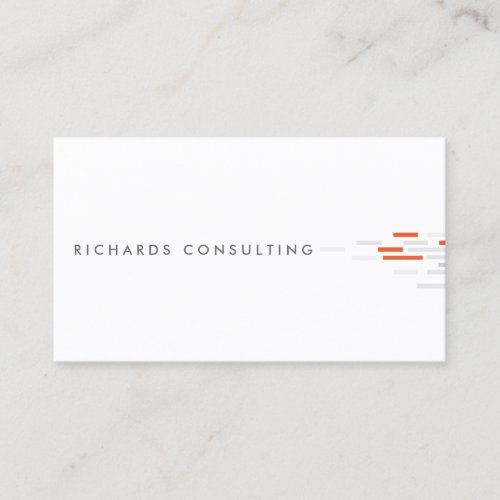 Technical Pattern in White Gray Orange Business Card