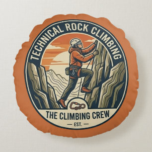 Technical Rock Climbing Throw Pillow