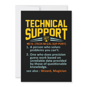 Technical Support Definition Computer IT Thank You Card