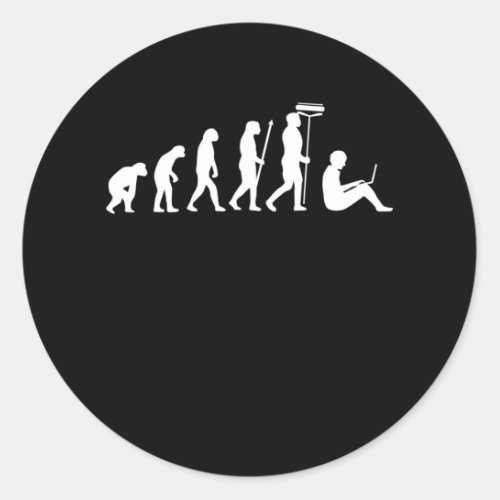 Technical Support Evolution Computer IT Programmer Classic Round Sticker