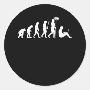 Technical Support Evolution Computer IT Programmer Classic Round Sticker