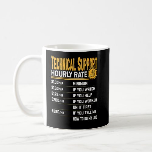 Technical Support Hourly Rate  Coffee Mug