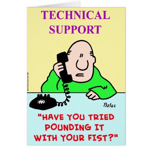 technical support pounding fist cards (Front)