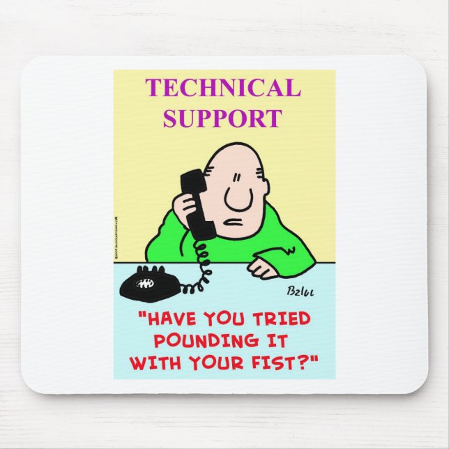 technical support pounding fist mouse pad (Front)