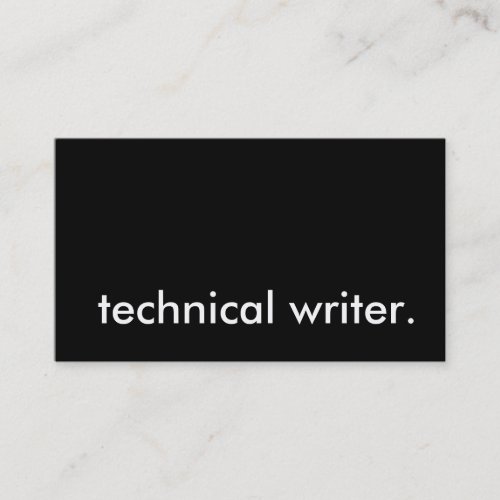 technical writer. business cards