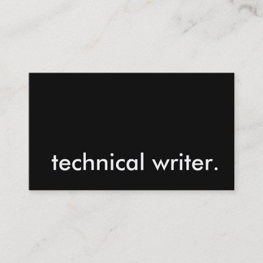 Customizable technical writer. business cards