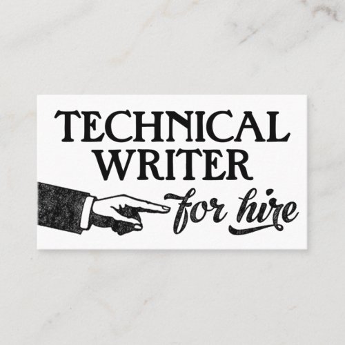 Technical Writer Business Cards _ Cool Vintage