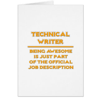 Technical Writer .. Job Description Cards