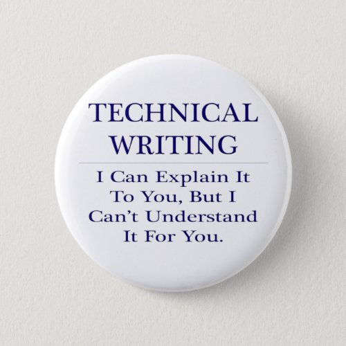 Technical Writing  Explain Not Understand Pinback Button