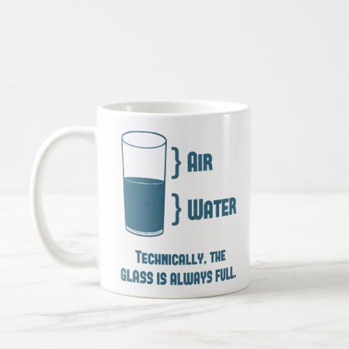 Technically The Glass Is Always Full Coffee Mug