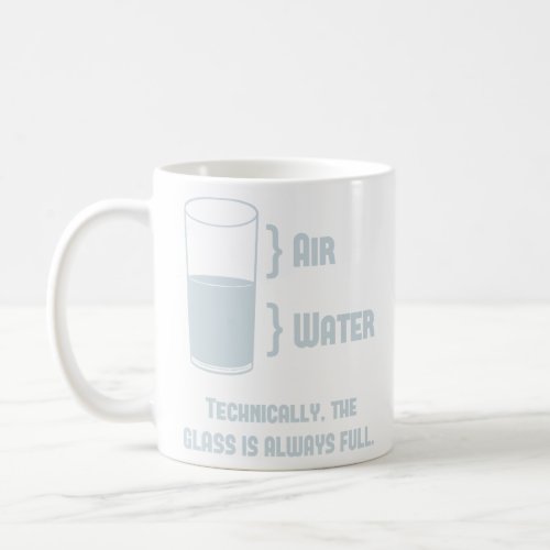 Technically The Glass Is Always Full  Coffee Mug