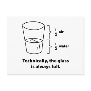 Technically, The Glass Is Always Full Postcard