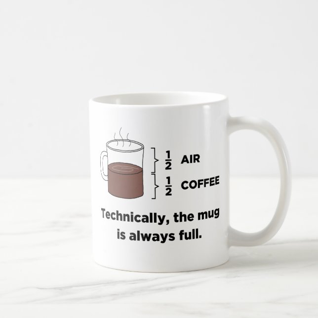 Technically, The Mug Is Always Full Coffee Mug (Right)