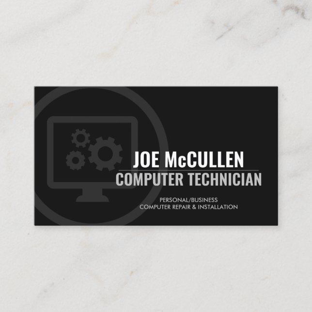 Technician Computer Repair Business Card (Front)