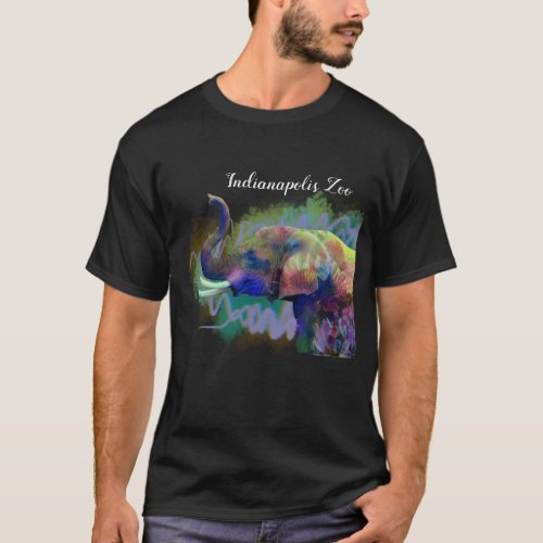Technicolor Indianapolis Zoo Elephant lucky nose T_Shirt