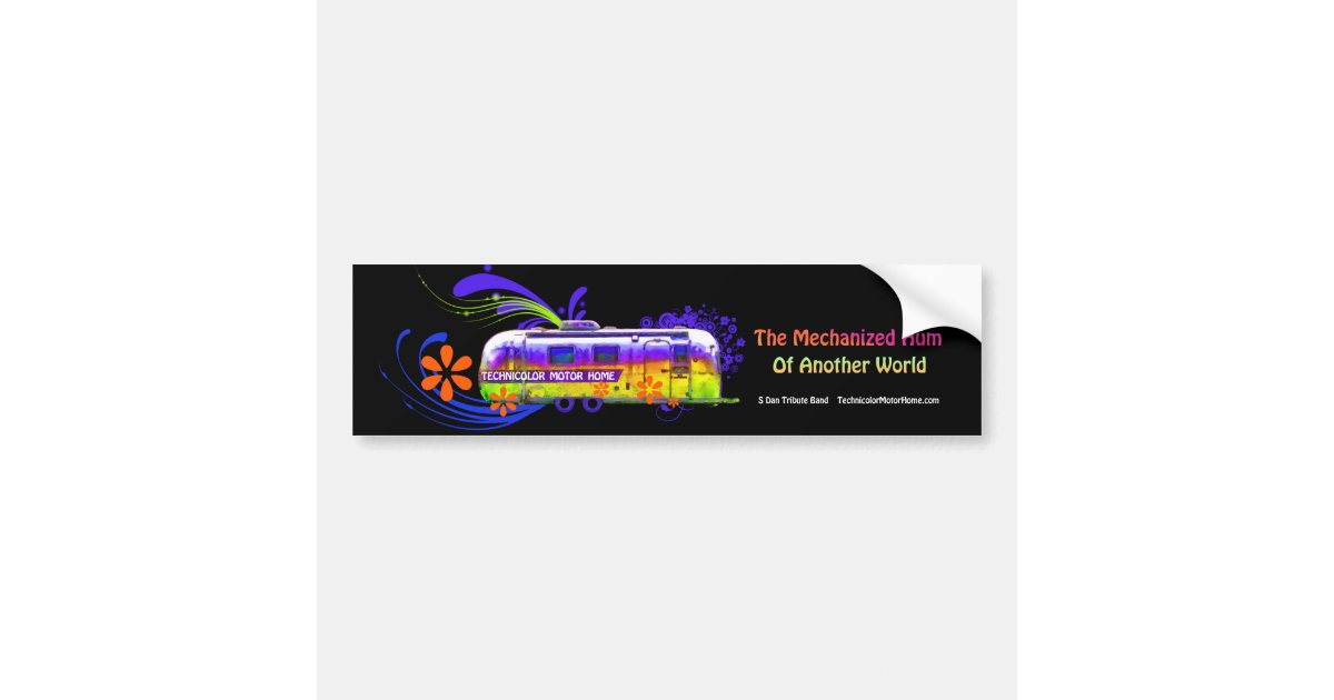 Technicolor Motor Home Band Bumper Sticker | Zazzle