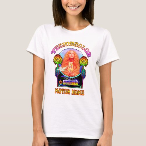 Technicolor Motor Home Band Ladies Babydoll T_Shirt
