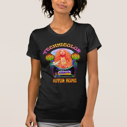 Technicolor Motor Home Band Ladies Twofer T_Shirt