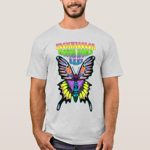 Technicolor Motor Home Band Psychedelic Butterfly T-Shirt