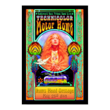Technicolor Motor Home Band Rock Art Poster