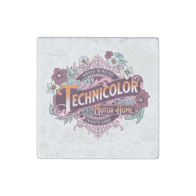 Technicolor Motor Home Stone Magnet (Front)