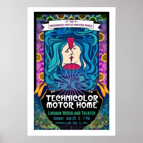 Technicolor Motor Home Woodland Kiss Poster