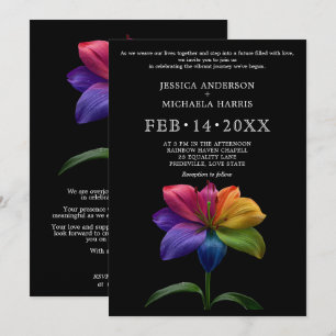 🌈 Technicolor Vows Wedding Invitation
