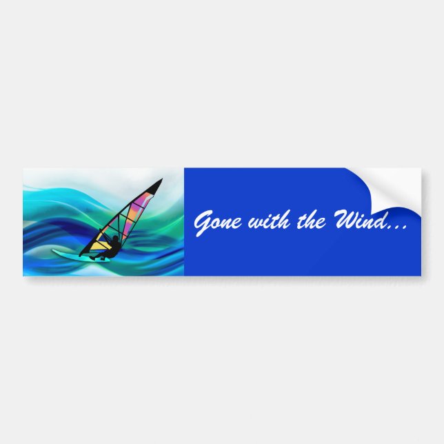 Technicolor Windsurfer Bumper Sticker (Front)