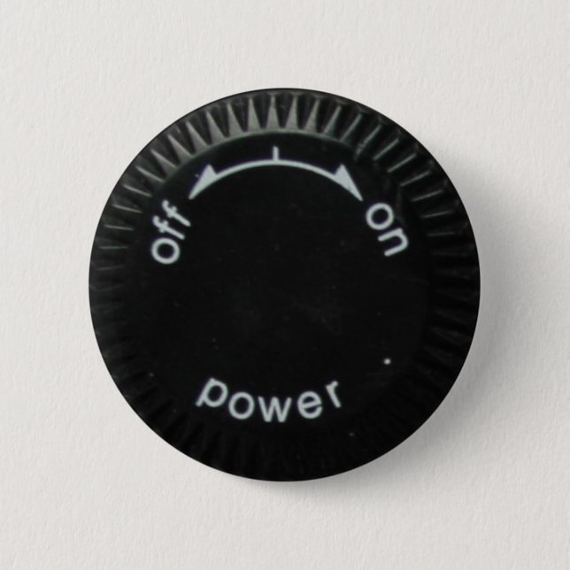 technics 1200 power pinback button (Front)