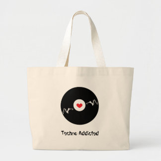 Techno Addicted Large Tote Bag