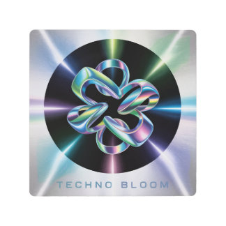 Techno Bloom Metal Print