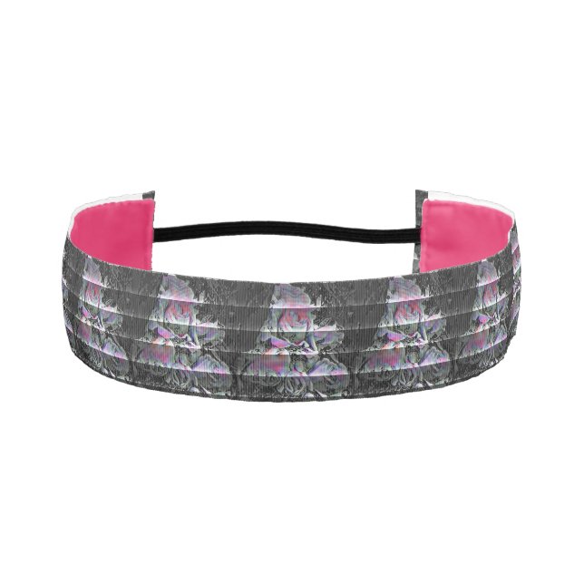 Techno Bouquet  Athletic Headband (Front)