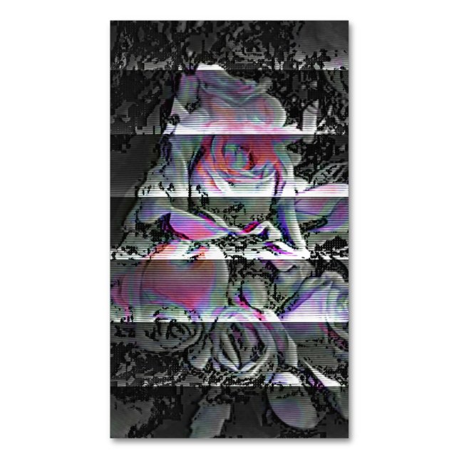 Techno Bouquet  Business Card Magnet (Front Vertical)