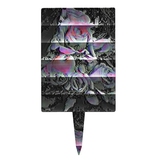 Techno Bouquet  Cake Topper (Front)