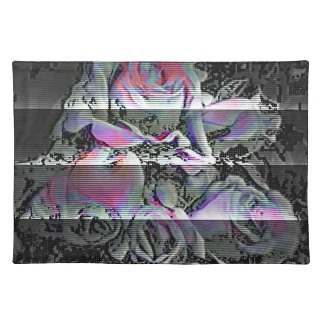 Techno Bouquet  Cloth Placemat (Front)