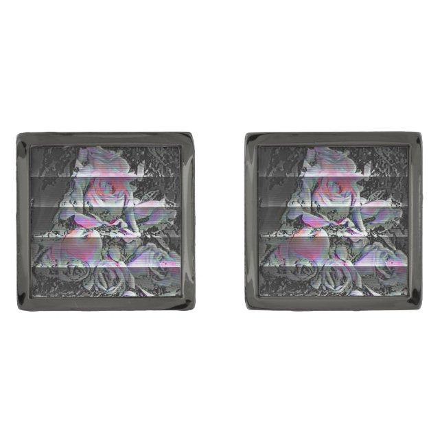 Techno Bouquet  Cufflinks (Front)