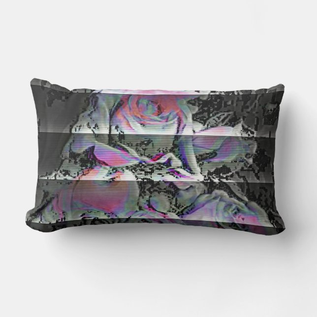 Techno Bouquet  Lumbar Pillow (Front)