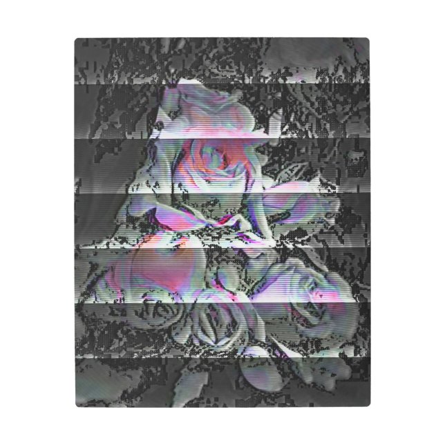 Techno Bouquet  Metal Print (Front)