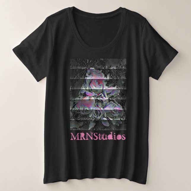 Techno Bouquet  Plus Size T-Shirt (Design Front)