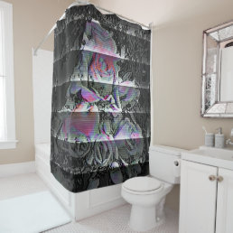 Techno Bouquet  Shower Curtain