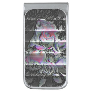 Techno Bouquet Silver Finish Money Clip