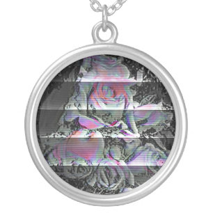 Techno Bouquet Silver Plated Necklace
