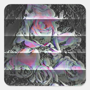 Techno Bouquet   Square Sticker