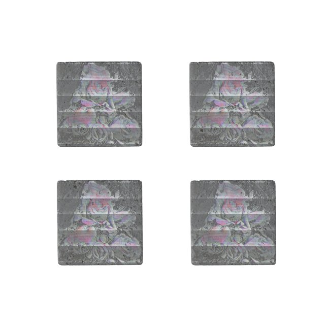 Techno Bouquet  Stone Magnet (Front)