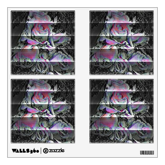Techno Bouquet  Wall Decal (Front)