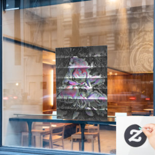 Techno Bouquet Window Cling