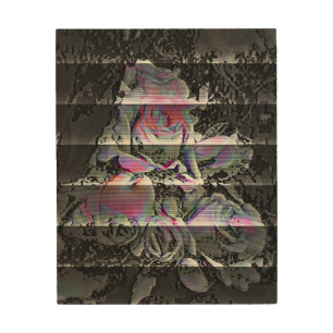 Techno Bouquet Wood Wall Art